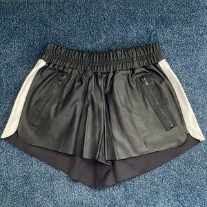 Black Pleather shorts
